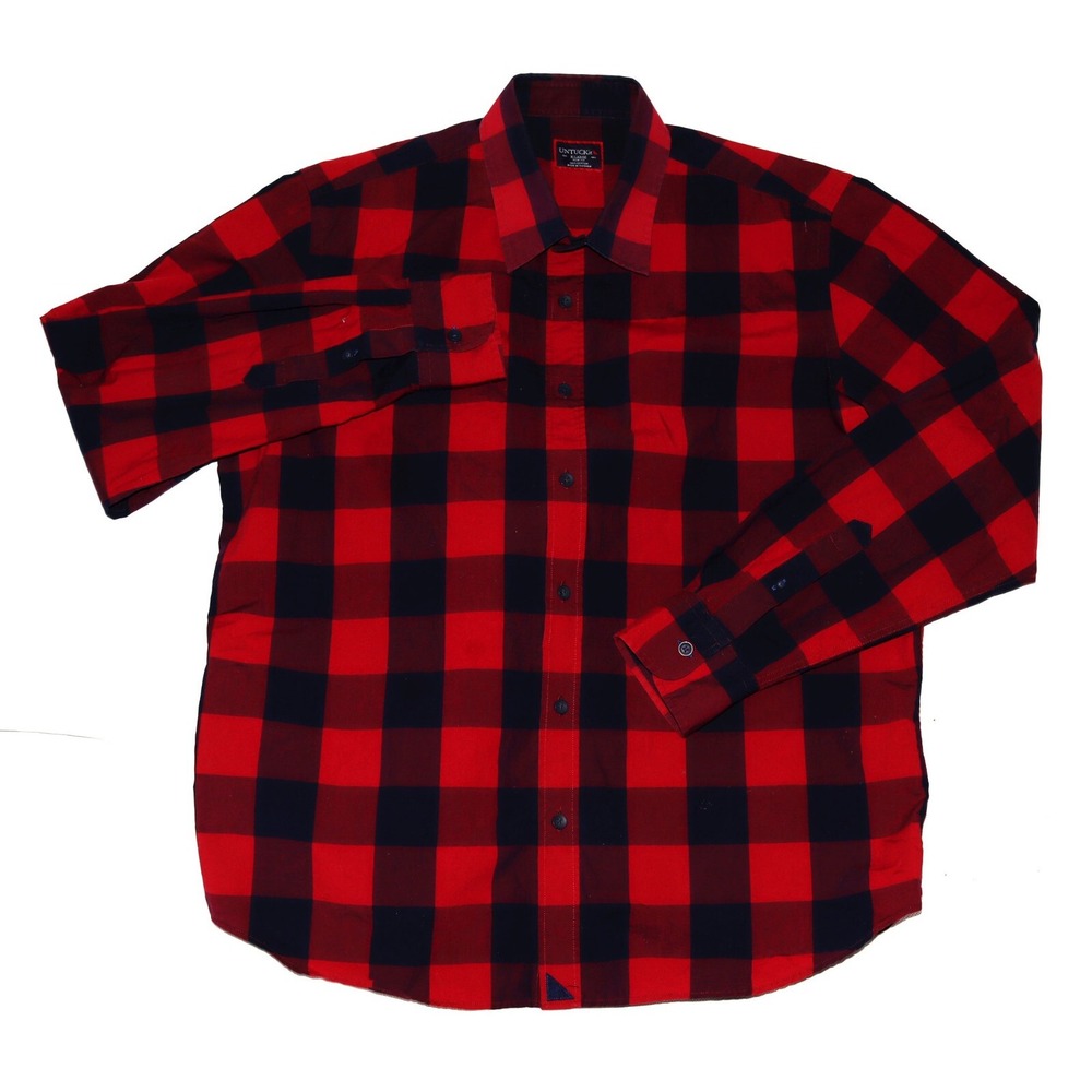 UNTUCKit Slim Fit Men's Long Sleeve Button Front Plaid Shirt Size X-Large